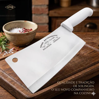 Cutelo Machadinha Açougueiro Profissional Aço Inox 7 Corneta Promoção