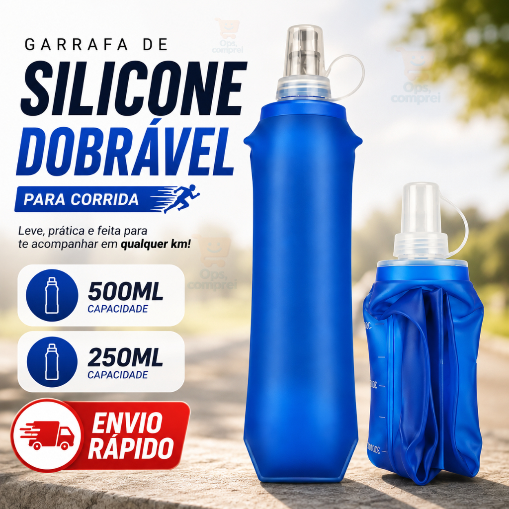 Garrafa de Água Corrida 250ml e 500ml Squeeze Academia | Shopee Brasil