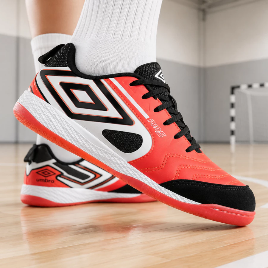 Chuteira Futsal Umbro Pro 5 Bump Couro Tênis de Futsal Profissional Original — foto 3