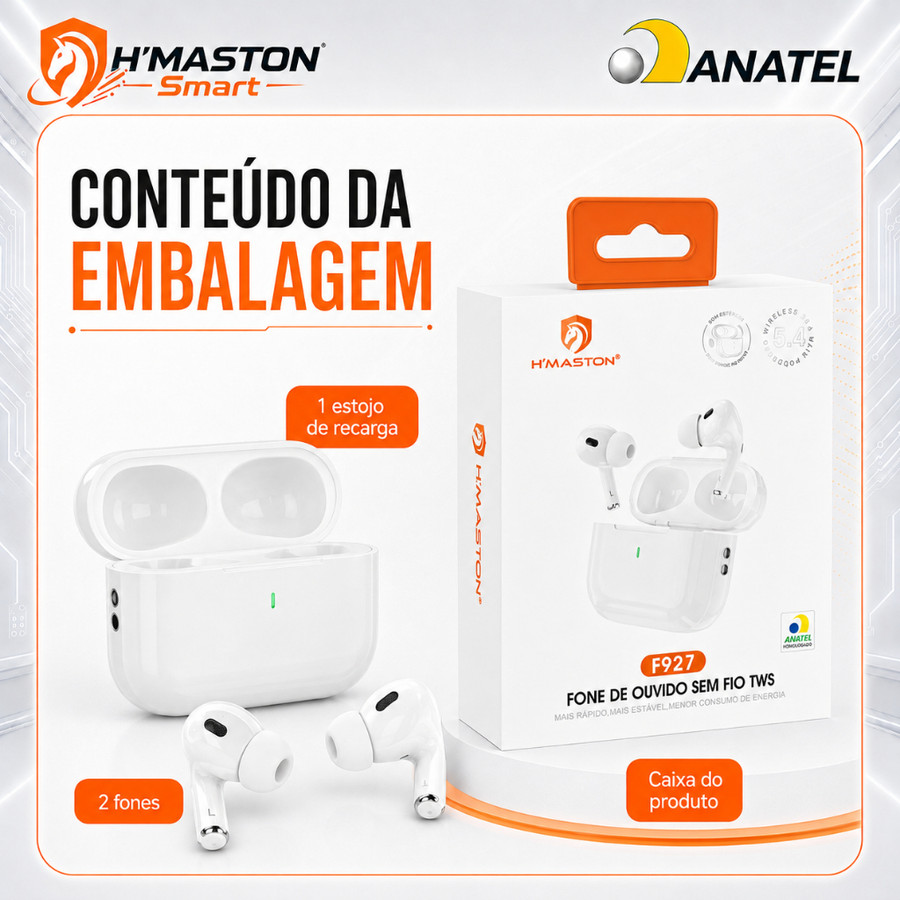 H’maston F927 Fone De Ouvido Bluetooth Sem Fio Fone Sem Fio Bluetooth Fone Bluetooth Sem Fio Fone De Ouvido Sem Fio