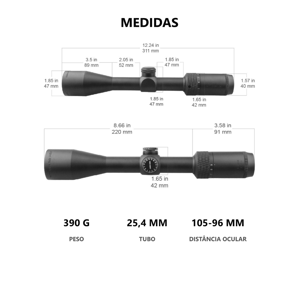 Luneta Vector Optics Matiz 3-9x40 SFP Paralaxe 7.62.308 22mm