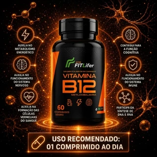 Vitamina B12 + metilcobalamina com 60 comprimidos FITLIFER