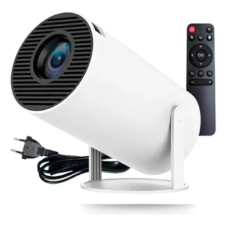 Projetor HY300 Android Smart Cinema Em Casa Wifi Bluetooth Full HD 4K Potátil Plug and Play Conecta No Celular Giro 180G