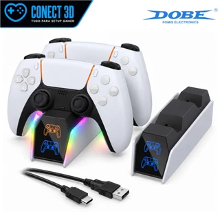 Suporte DOBE RGB Dock Carregamento Dois Controles Para Ps5