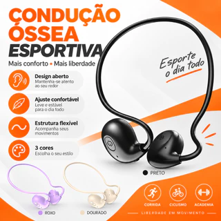H'MASTON F922 Fone Condução Óssea Fone Anti Ruido Fone Para Corrida Fone De Ouvido Para Corrida Fone De Ouvido Esportivo