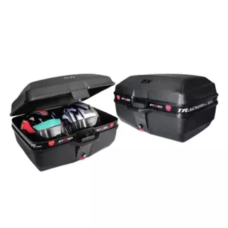 BAU BAULETO STONED 52 LITROS P/2 CAPACETES PROTORK TRACKER C/ BASE UNIVERSAL MOTOBOY RESISTENTE DURABILIDADE