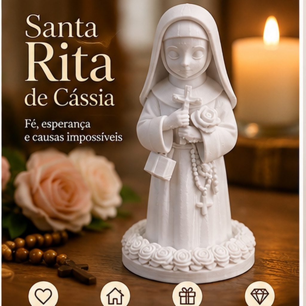 Imagem Santa Rita de Cássia 12 cm
