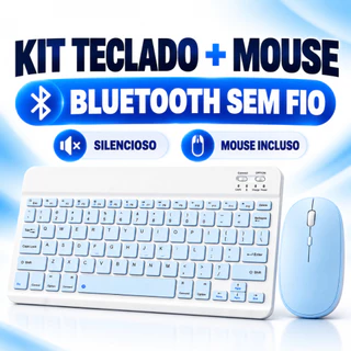 Teclado Bluetooth Sem Fio Recarregável Para Tablet Celular iOS Android Silencioso