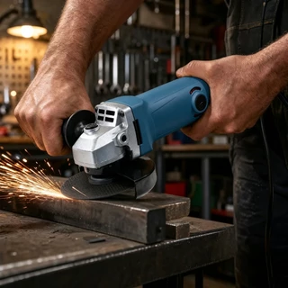 Esmerilhadeira Angular de Alta Potência, Com Fio, 110V/220V, Interruptor Deslizador Traseiro, Operação com uma Mão, Caix