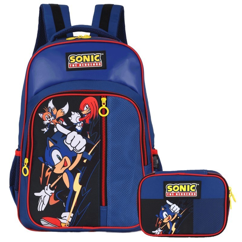 Kit Mochila de Costas + Estojo Sonic the Hedgehog Sonic, Tails e ...