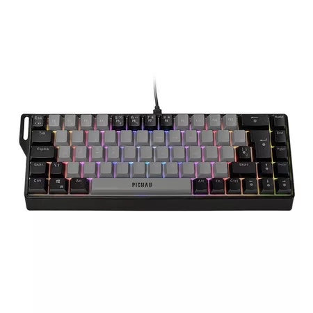 Teclado Magnetico Pichau Virgo Pro RGB Switch Vermelho Preto e Cinza PG-VRGP-CL01