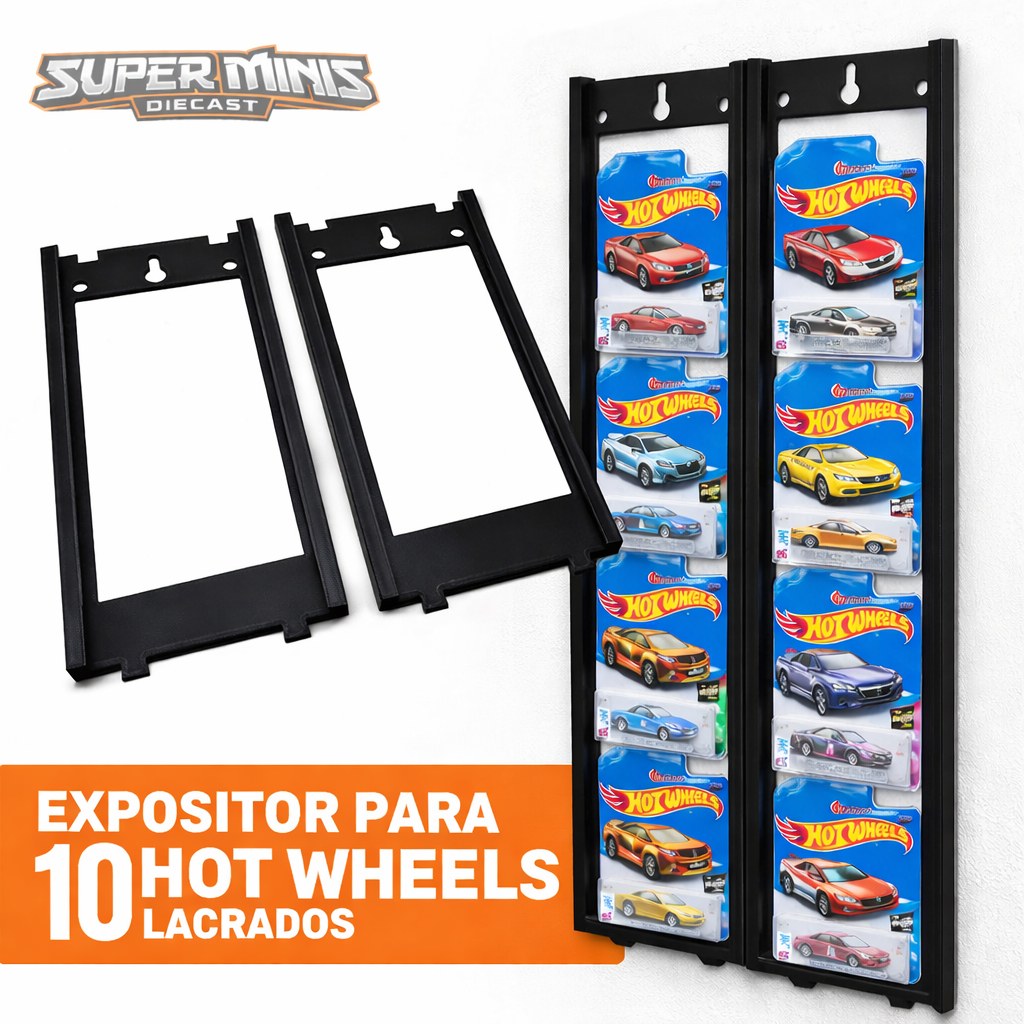 Expositor Hot Wheels Blister 10 Carrinhos Linha Básica | Suporte