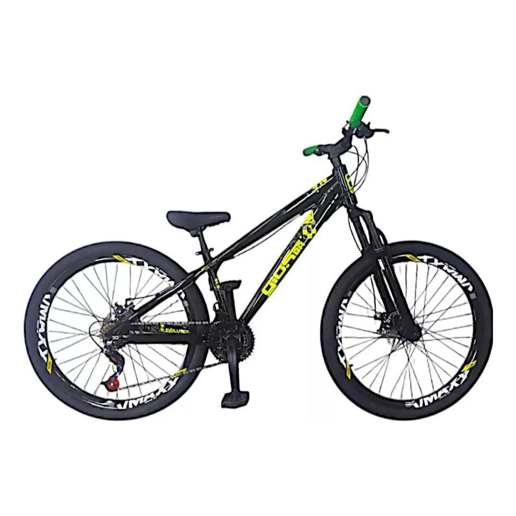 Bicicleta Gios 4Trix/Frx-Evo preto amarelo neon Do Grau Aro Vmaxx