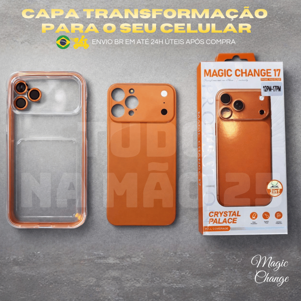 LANÇAMENTO 2026] Capa de Celular 3 em 1 TRANSFORMA iPh. 12 13 14