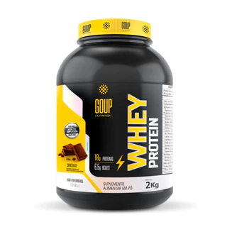 Whey Protein Concentrado Pote 2kg GoUP Nutrition Blend de Proteína Isolada Soja e Colágeno para Massa Muscular Treino