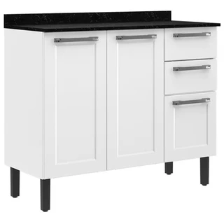 Balcão Triplo Itatiaia Florença com 3 Portas 2 Gavetas 2 Prateleiras em Oferta na Shopee