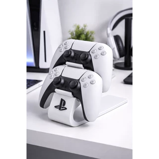 Suporte Duplo Para Controles Ps5 Dualsense Base De Mesa Anti-Derrapante Organização Setup Gamer