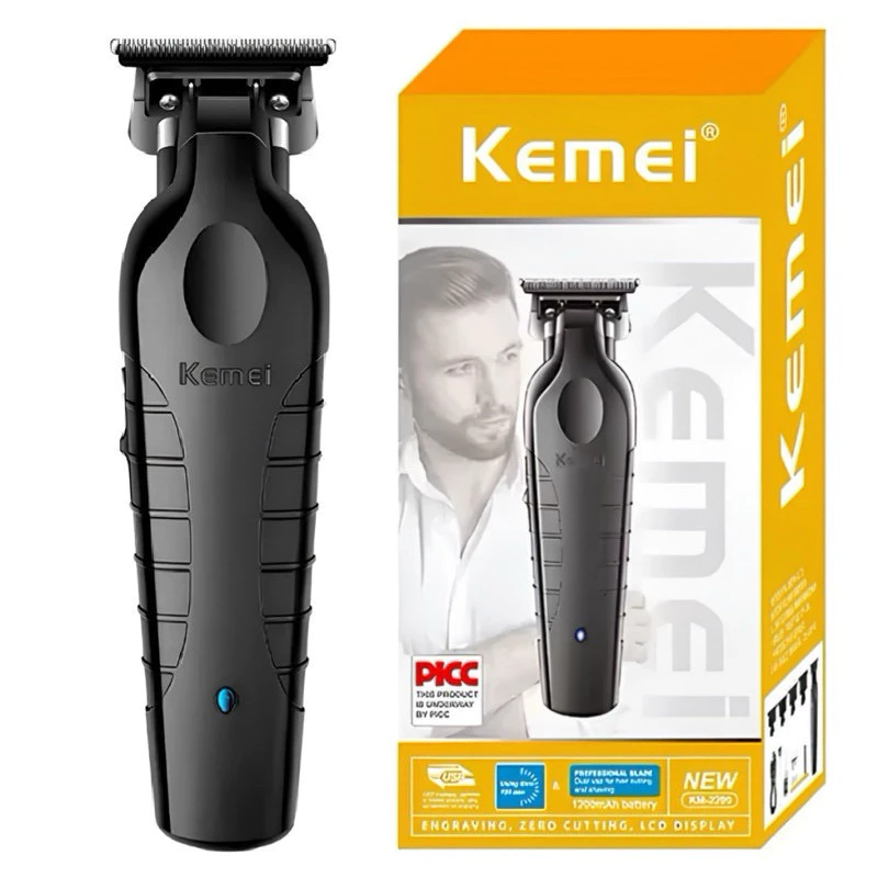 Máquina de Acabamento Profissional Kemei KM-2299 Aparador Elétrico Recarregável Bivolt para Barbeiro - Oferta Relâmpago — foto 2