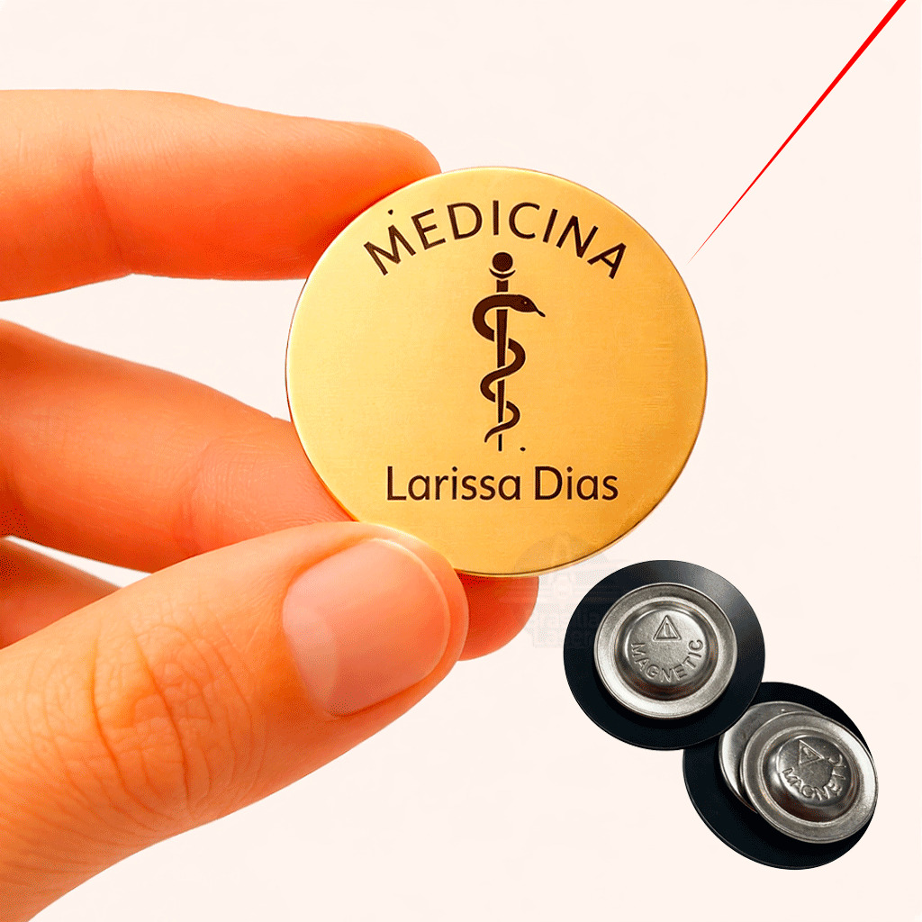 Botton Broche Crachá Personalizado Pin Redondo Magnético Imã | Shopee ...