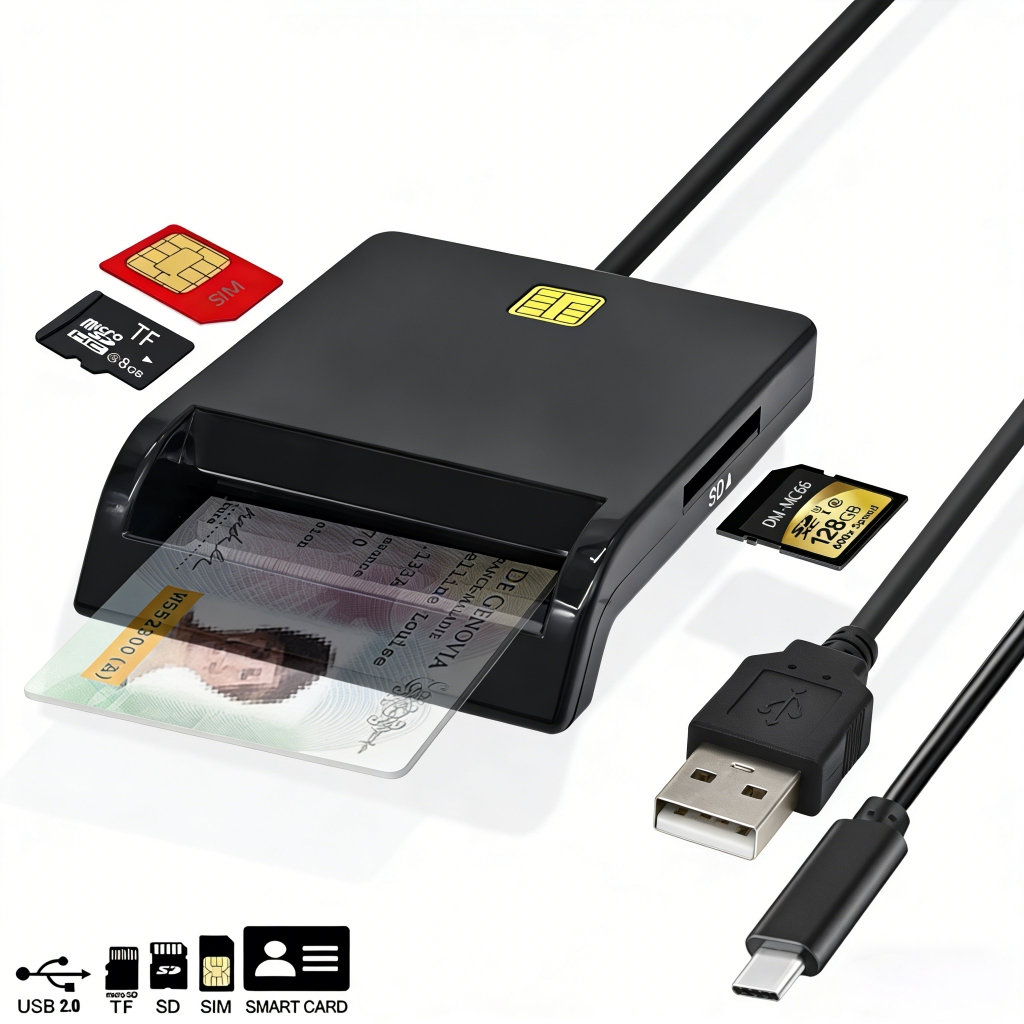 Leitor de Cartão Inteligente USB - Compatível com Windows, Linux e Mac ...