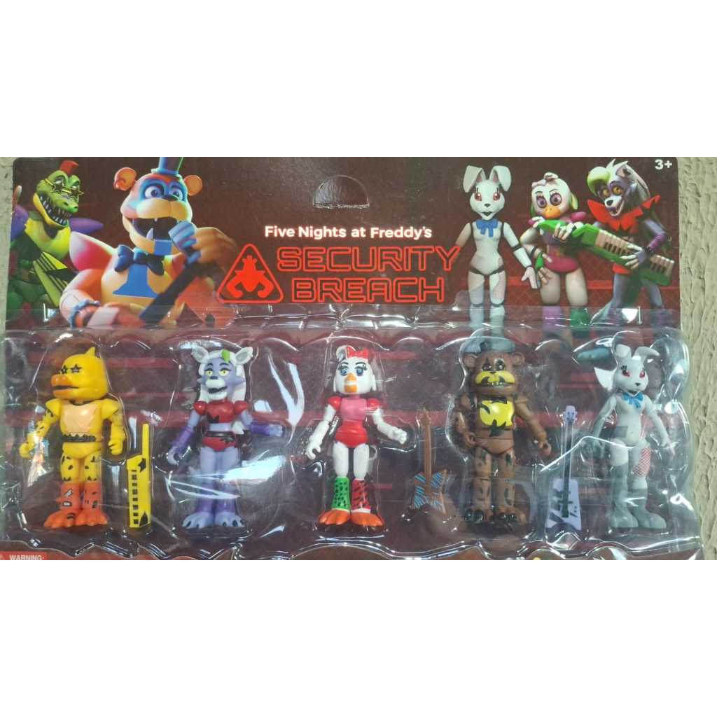 Kit 5 Bonecos Five Nights At Freddy's Fnaf Articulado Envio no