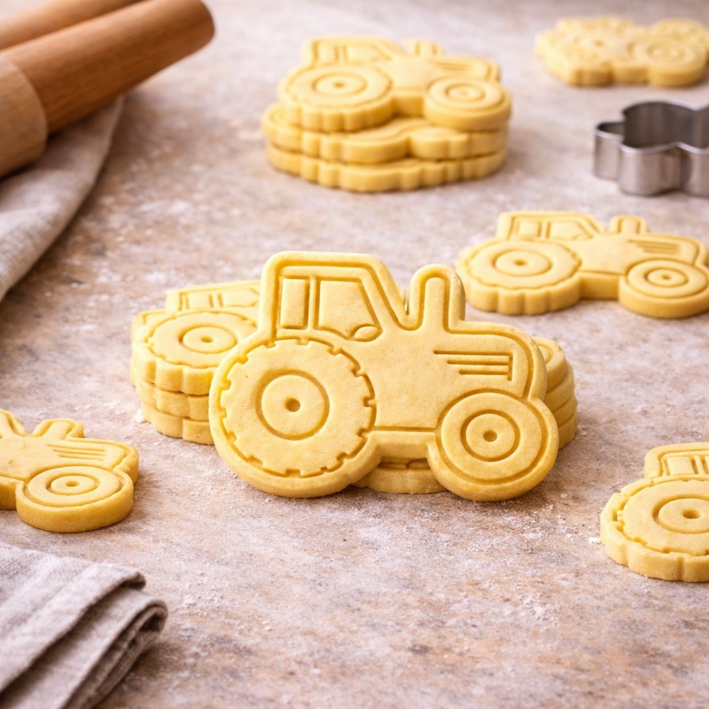 Cortador +Carimbo Fazendinha Biscoito Pasta Americana Confei