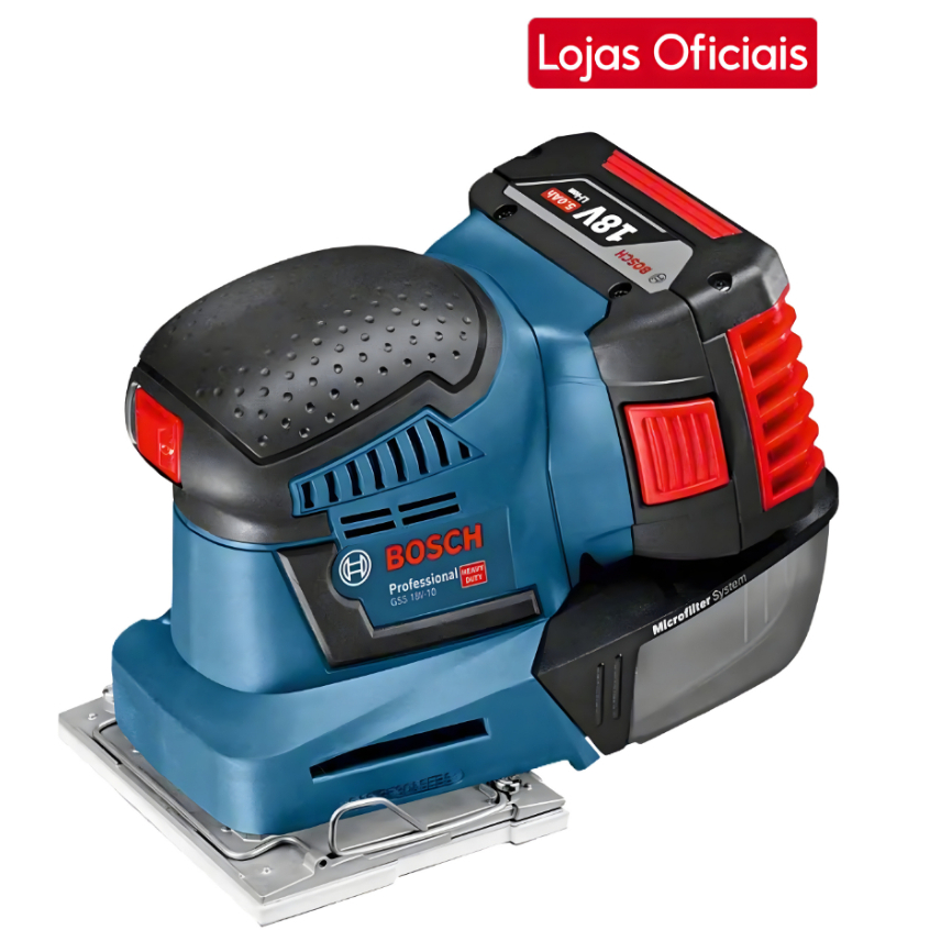Lixadeira Orbital a Bateria Bosch GSS 18V-10 SB Professional 18V (SEM ...