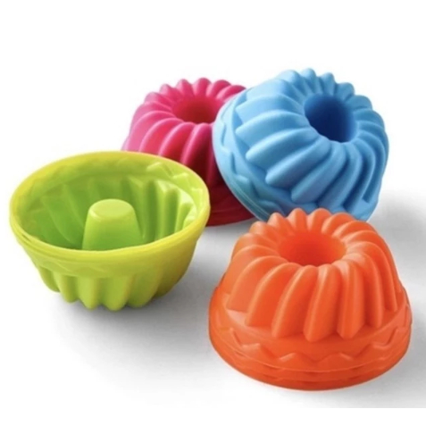 Kit 12 Formas de Silicone para Pudim Bolo Mini Forminhas 7,4