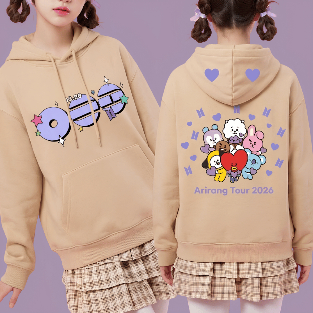 Moletom Infantil Bts Arirang Tour Bt21 Army Kawaii Cute Kpop Com