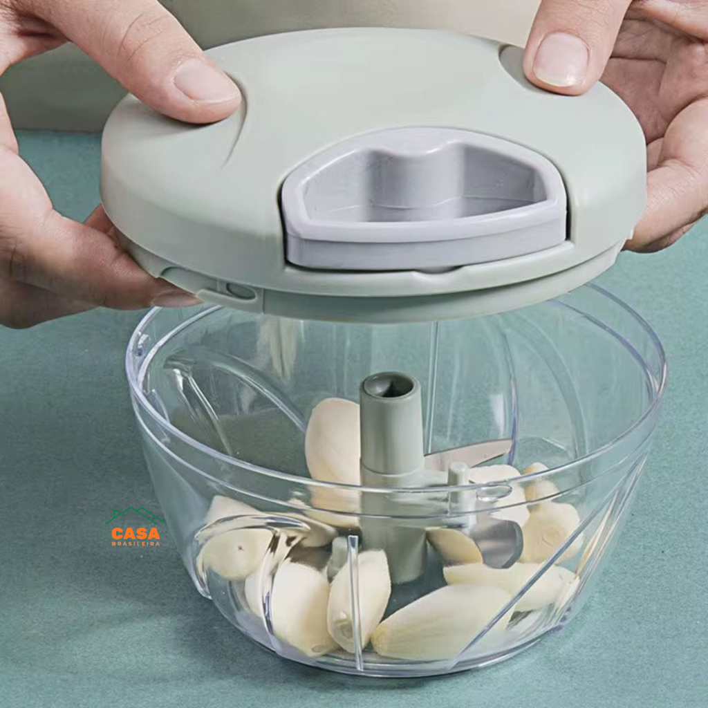 Processador de Alimentos Manual Grande 500ml Triturador de A
