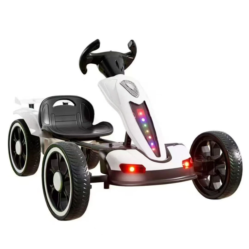 Kart elétrico infantil dobrável de quatro rodas sem instalação com controle remoto de 6 a 12 anos