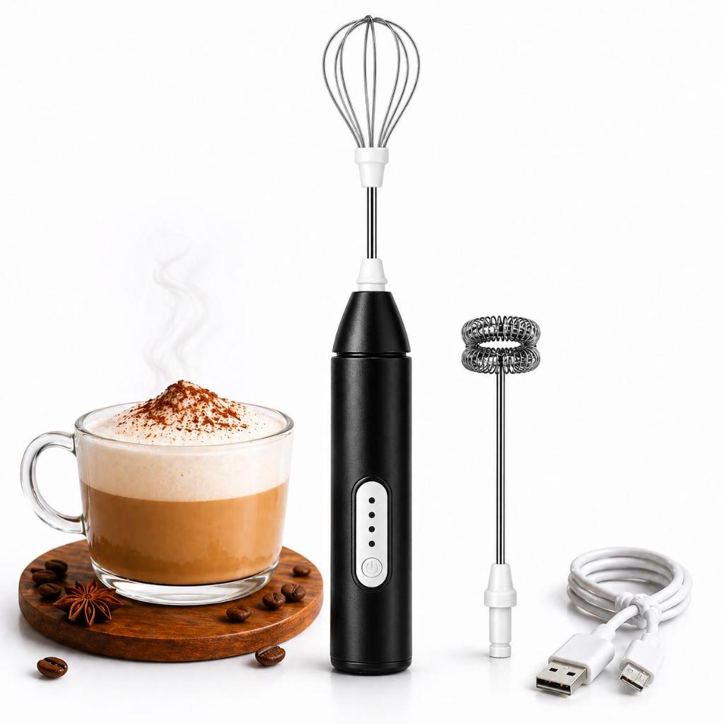 Mini Mixer Elétrico Portátil Recarregável USB-C 3 Velocidade