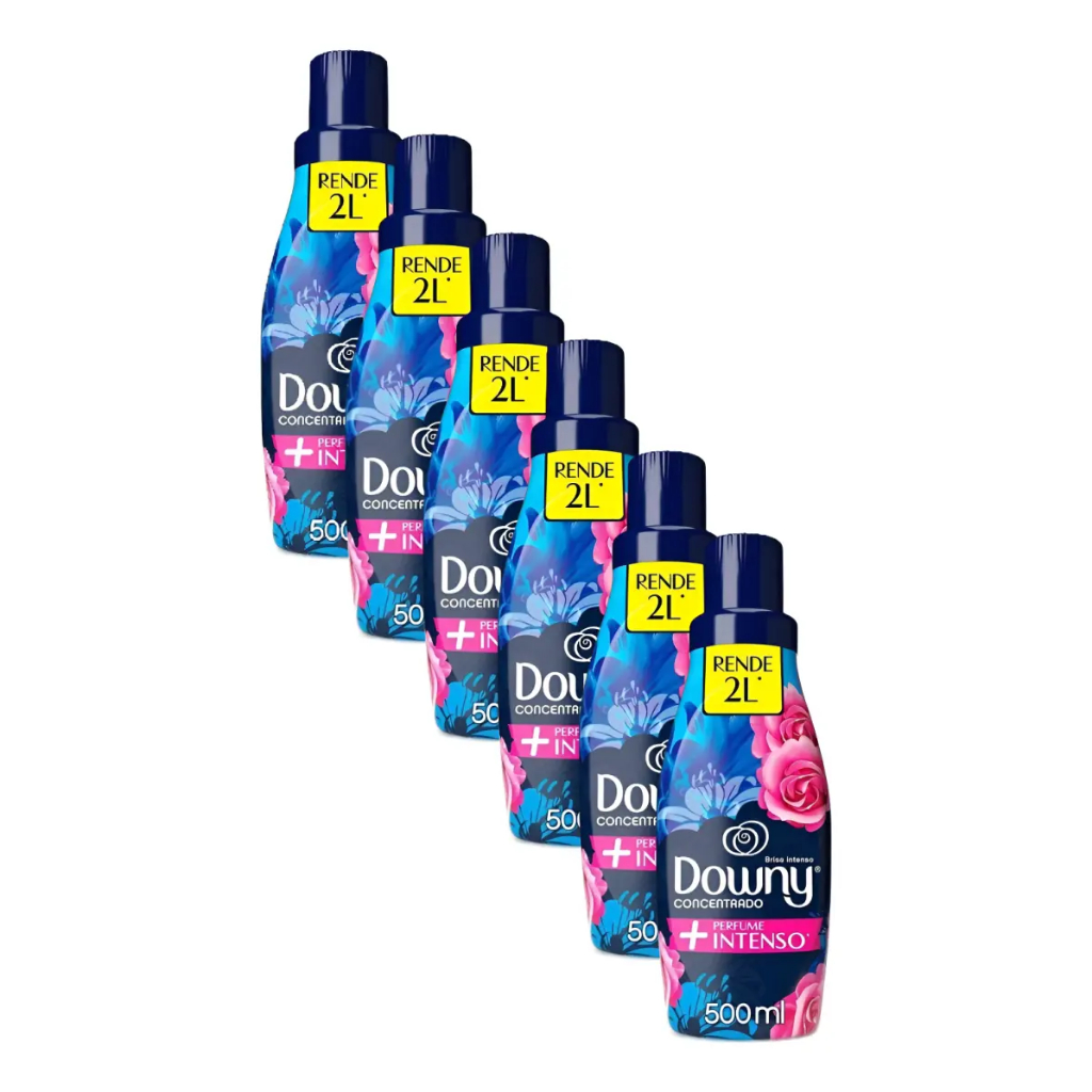 Kit de 6 Amaciante de Roupa Concentrado Downy Brisa Intenso 500ml