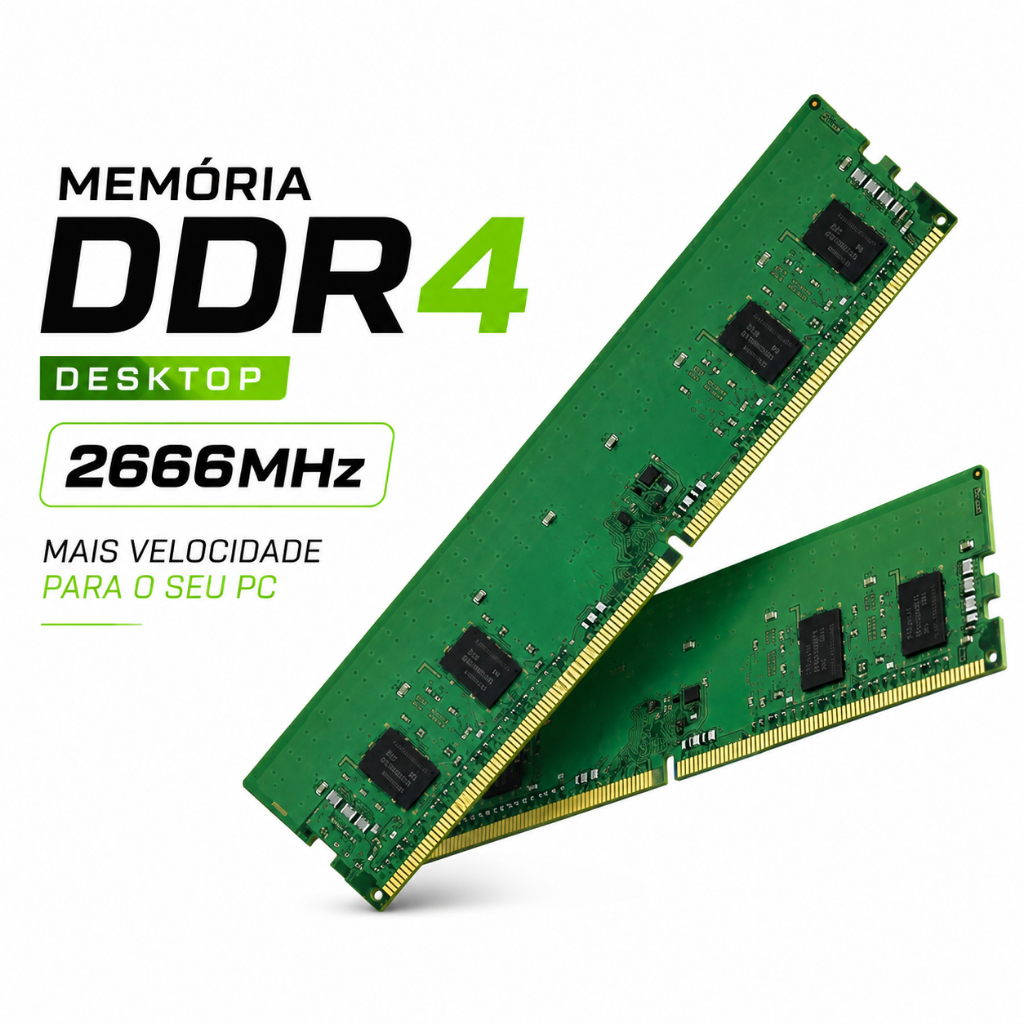 Memória RAM DDR4 Kit 8GB 2x4GB 2666MHz Desktop Gamer | Shopee Brasil