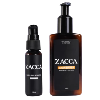 Kit Barbar Balm E Oleo Hidratação E Controle Antifrizz Zacca