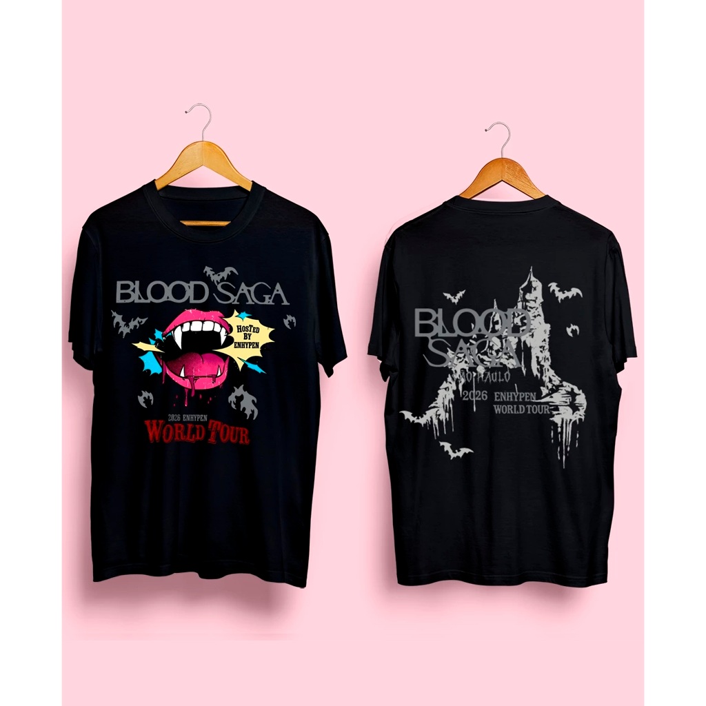 Camisa Camiseta Enhypen Blood Saga Tour São Paulo 2026 Exclusivo