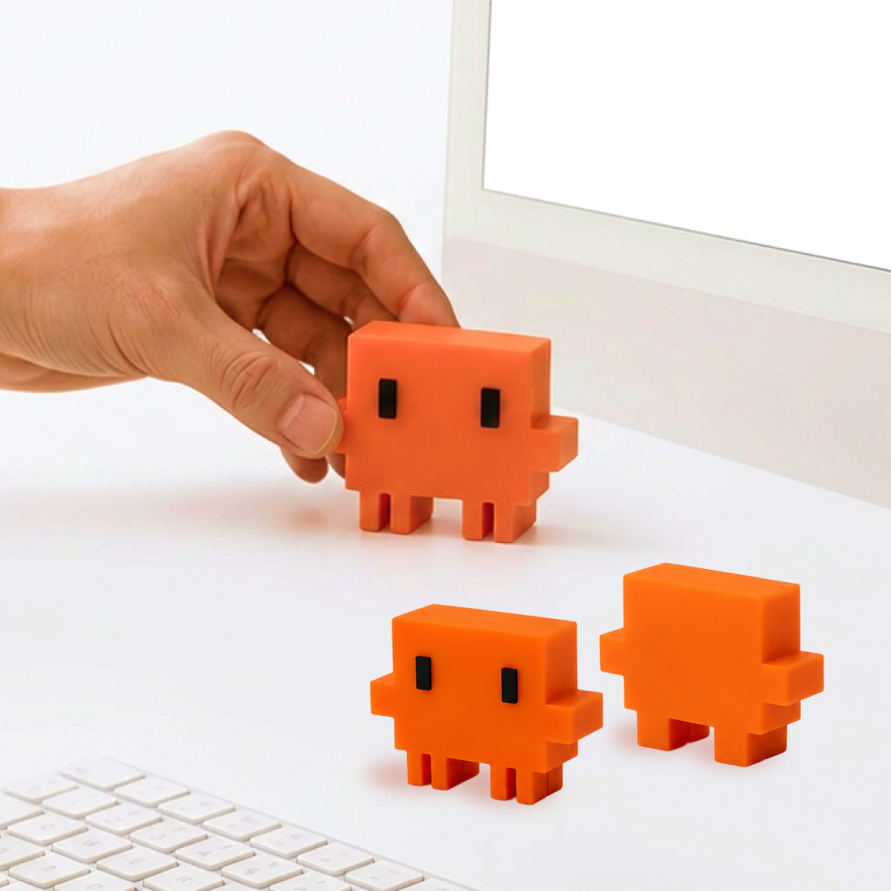 Claude Code Miniatura Decorativa para Setup | Pixel Art Laranja ...