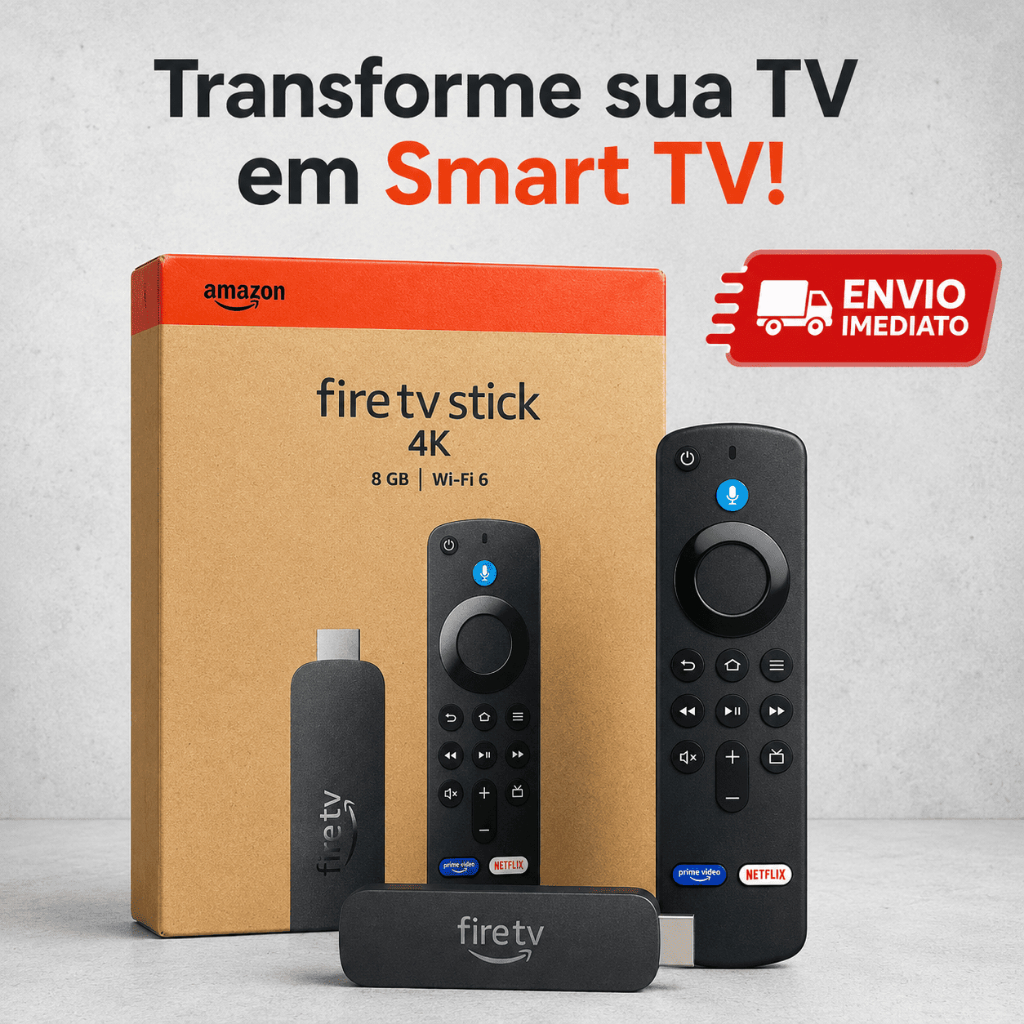 Fire TV Stick 4K 8GB Wi-Fi 6 Original Amazon Lacrado Controle