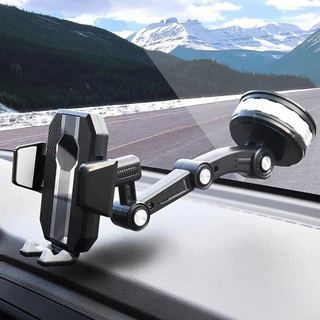 Suporte Veicular para Celular MTG-032 com Ventosa 3 Eixos 360° Ajustável para GPS e Smartphones