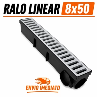Ralo Linear 8x50 Cm Grelha + Coletor