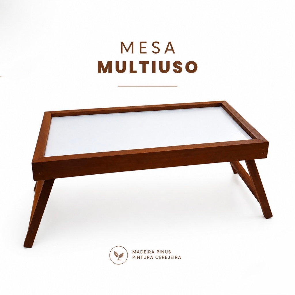 Mesa Portátil Dobrável Multiuso para Notebook, Café na Cama, Home Office e Estudos
