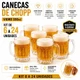 Canecas de Chopp Vidro 330ml Kit 6 a 24 Grosso Resistente a Queda Cerveja Bar Churrasco