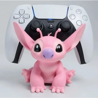 Suporte Controle Stitch e Angel Universal PS5 PS4 Xbox Switch Gamer Decoração Setup Organizador Controle Videogame