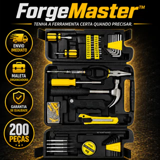 🔥 Maleta de Ferramentas Completa 200 Peças Jogo Kit Promoção Resistente ForgeMaster™ poder de reparos em suas mãos✨