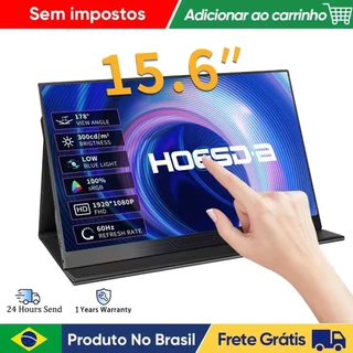 15,6"Monitor Portátil Touchscreen de FHD IPS Monitor para Jogos compatível com Celular, Notebook, Mini PC e Computador