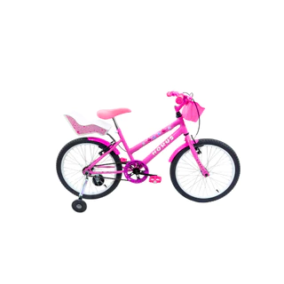 Bicicleta Infantil Aro 20 Fem Doll Com Rodinha e Caderinha de Boneca