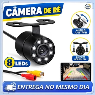 Câmera Veicular De Ré Borboleta 8 Led Visão Noturna，Universal Carro - à Prova D’Água