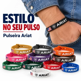 Kit Pulseiras em Silicone Ariat Emborrachado Ajustável Unissex Country – Várias Cores