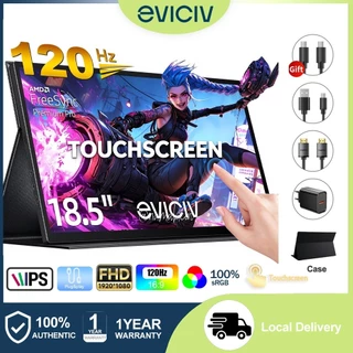 EVICIV Monitor portátil Touchsreen 18.5'' 120HZ FHD 1080P IPS FreeSync compatível Laptop, Macbook, PC, PS5, Xbox, Switch