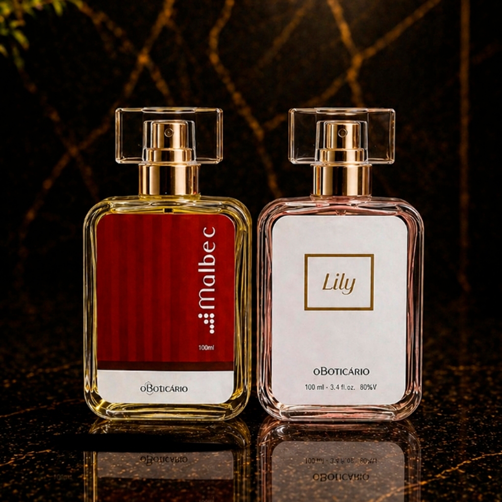 Kit 5 perfumes masculino e feminino 100ml cada - Lily e Malbec